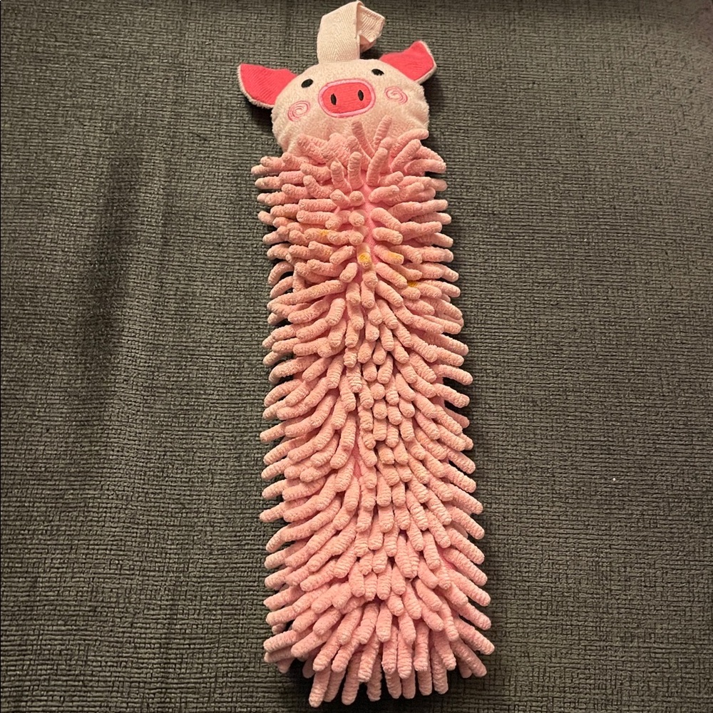 Norwex Pink Pig Pet to Dry Kids Hand Towel Baclock New never used.